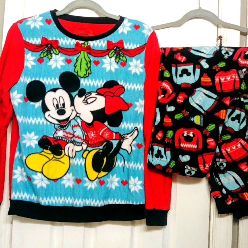 Disney Christmas Mickey & Minne Girls Pajamas